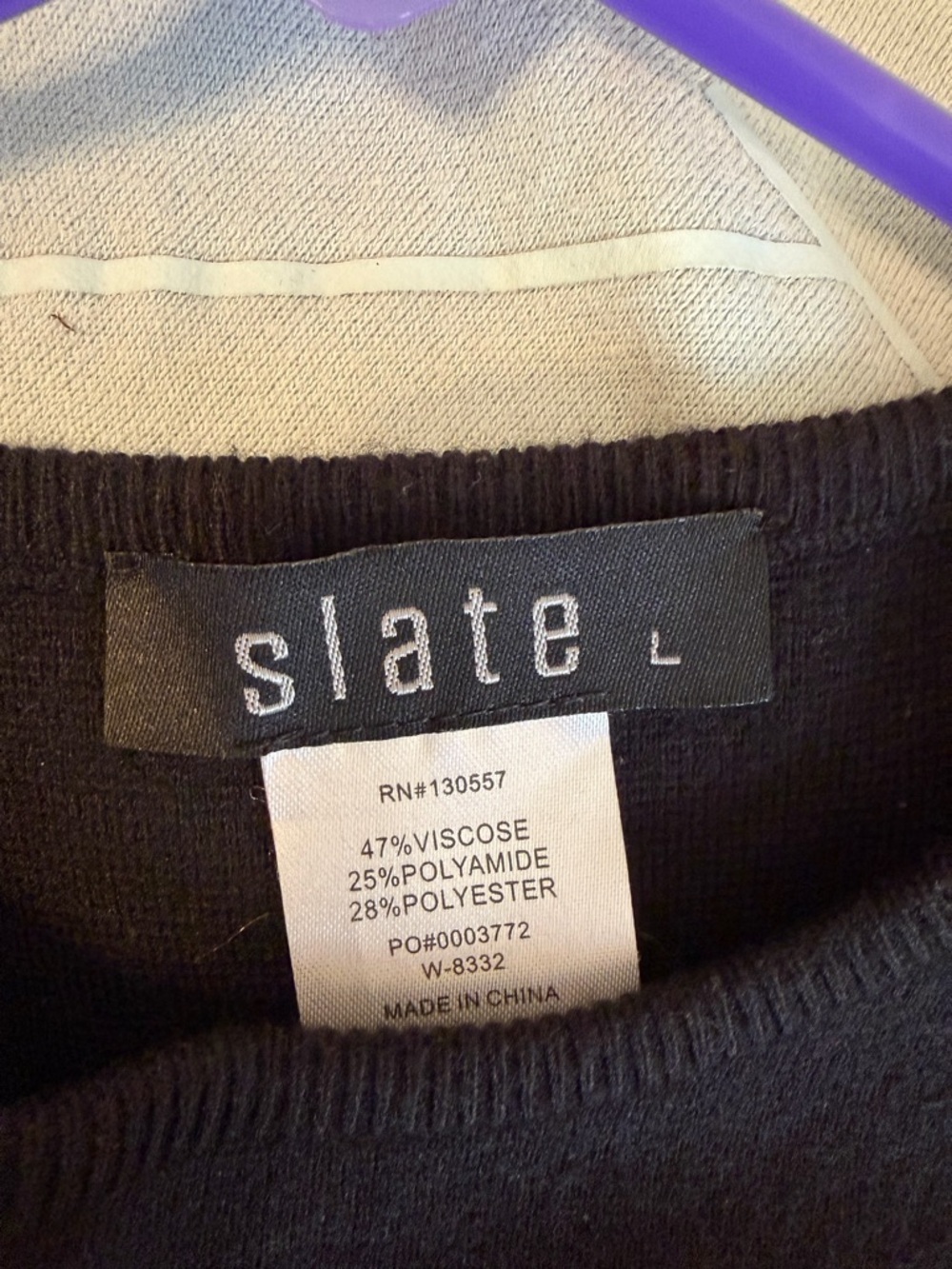 Slate & Willow Black Belted Knit Tunic Top Asymmetrical Hem Sleeveless Size L - Picture 5 of 5